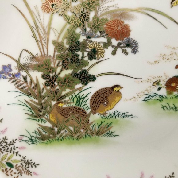 Vtg Otagiri Decorative Plate Birds Quail Pheasant - Picture 8 of 11